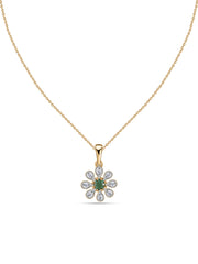 Natural Emerald Marigold Pendant
