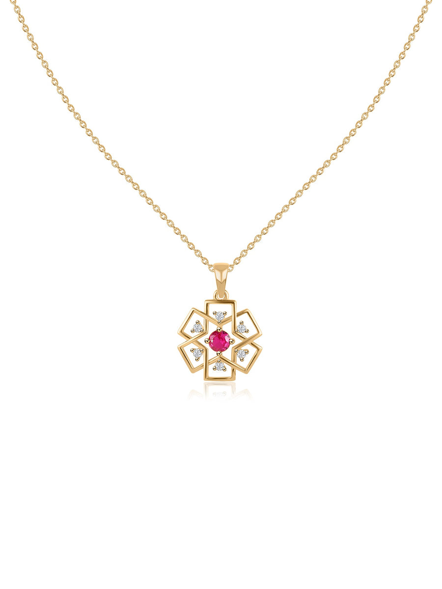 Modern Classic Ruby Pendant For Women