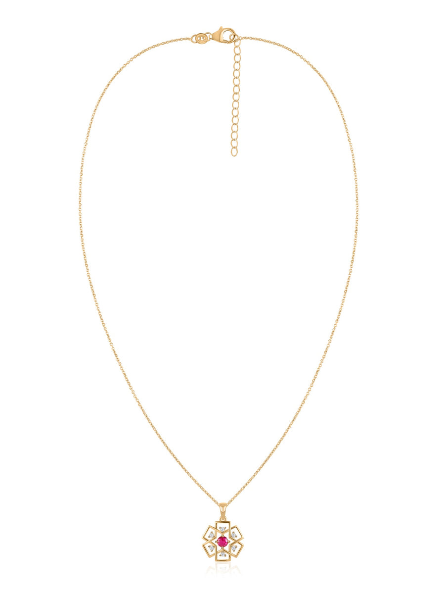 Modern Classic Ruby Pendant For Women