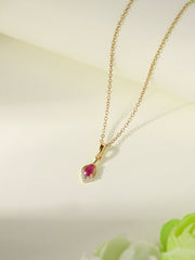 Eternity Drop Natural Ruby Pendant