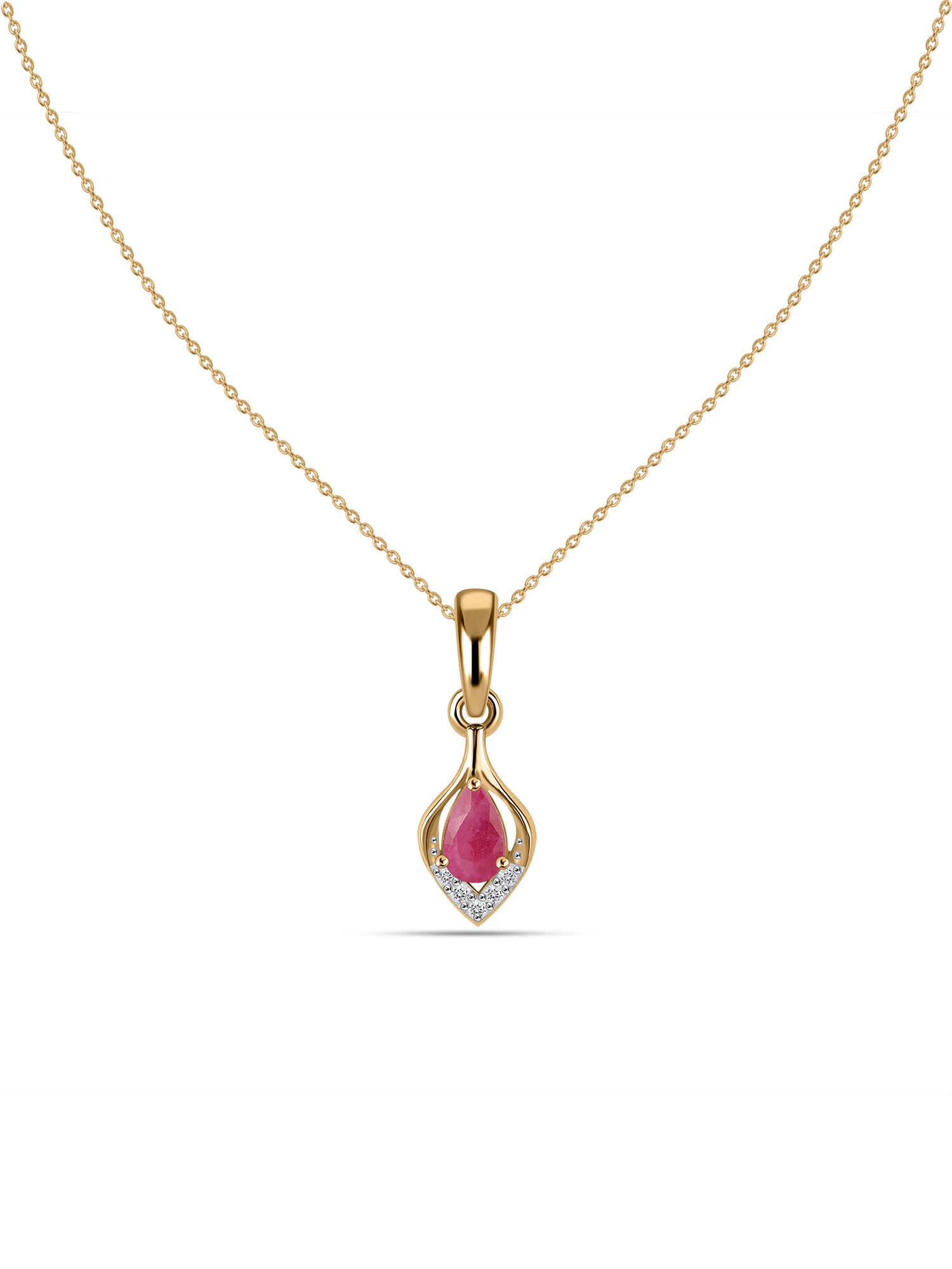 Eternity Drop Natural Ruby Pendant