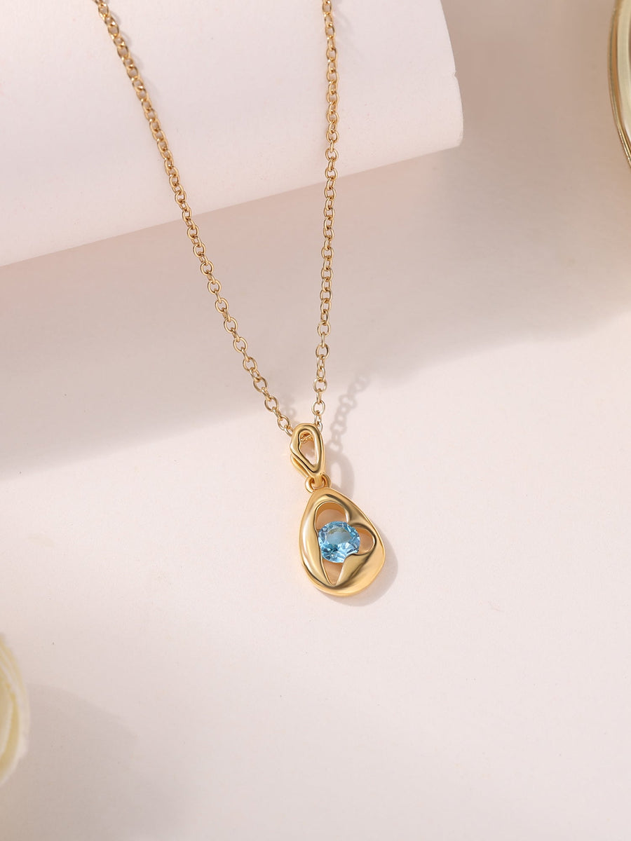 Natural Swiss Blue Beauty Pendant