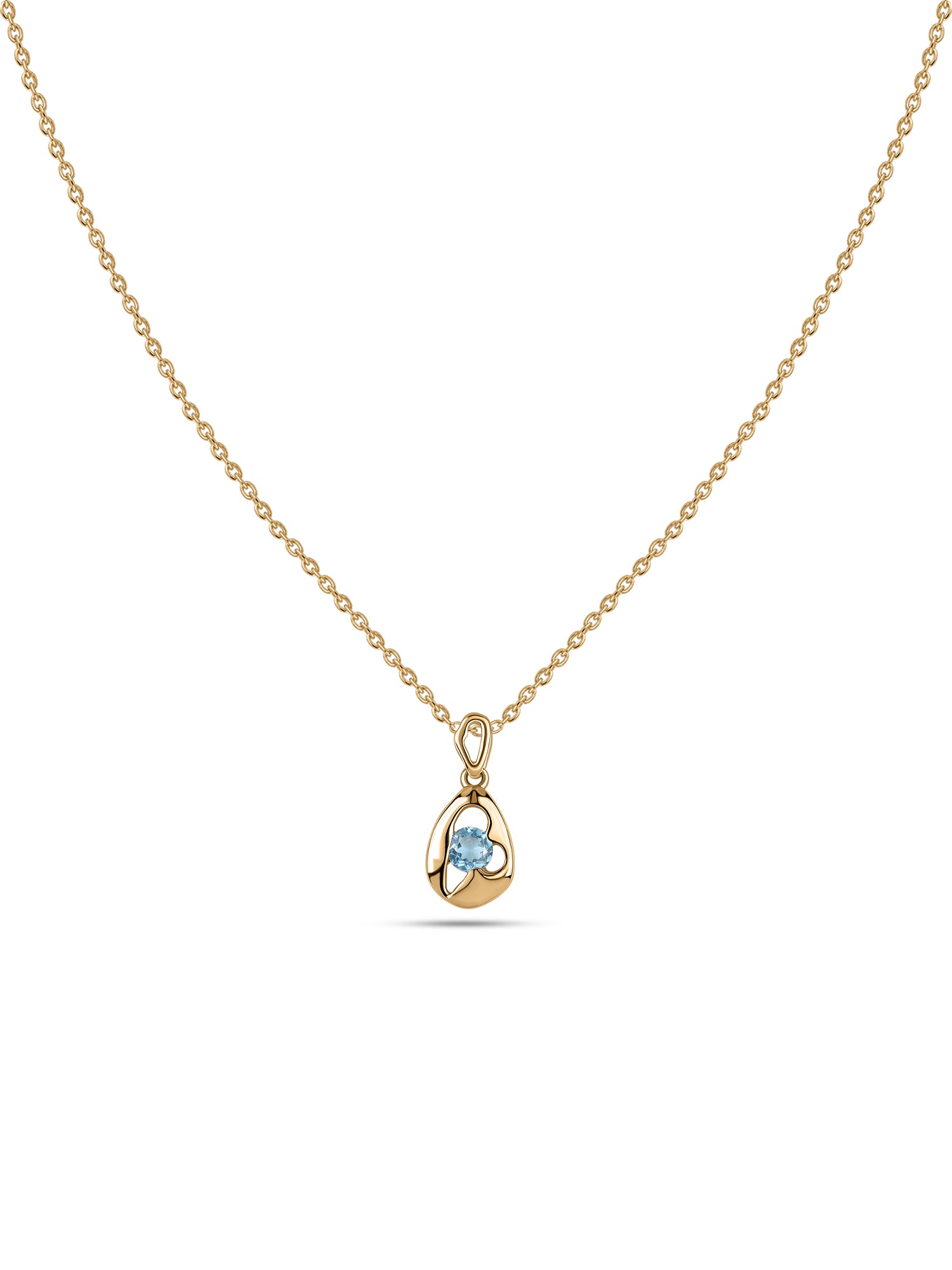 Natural Swiss Blue Beauty Pendant