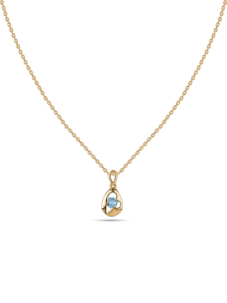 Natural Swiss Blue Beauty Pendant