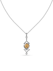 Regal Citrine Necklace in Silver