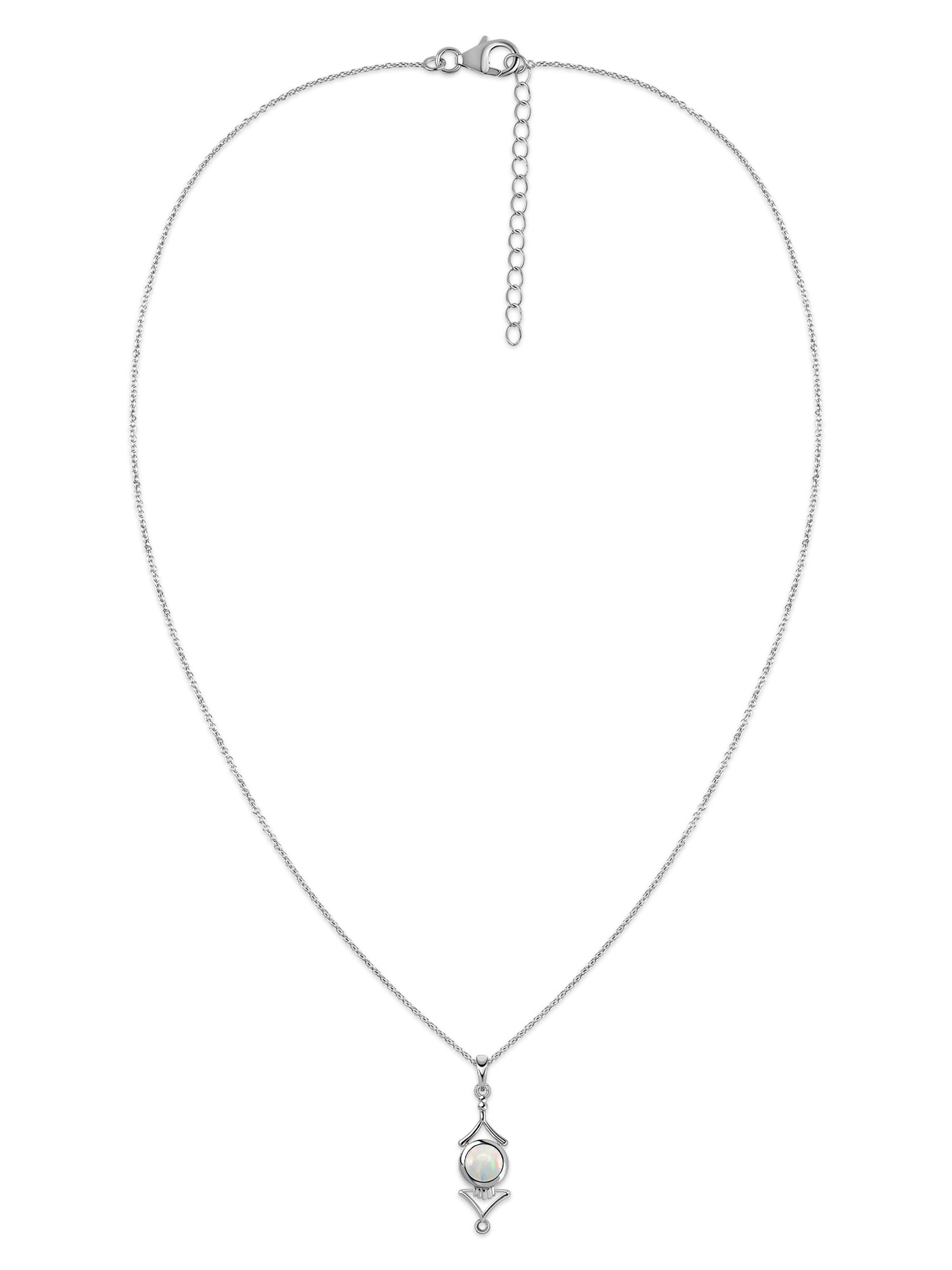 Natural Ethiopian Opal Necklace in Silver