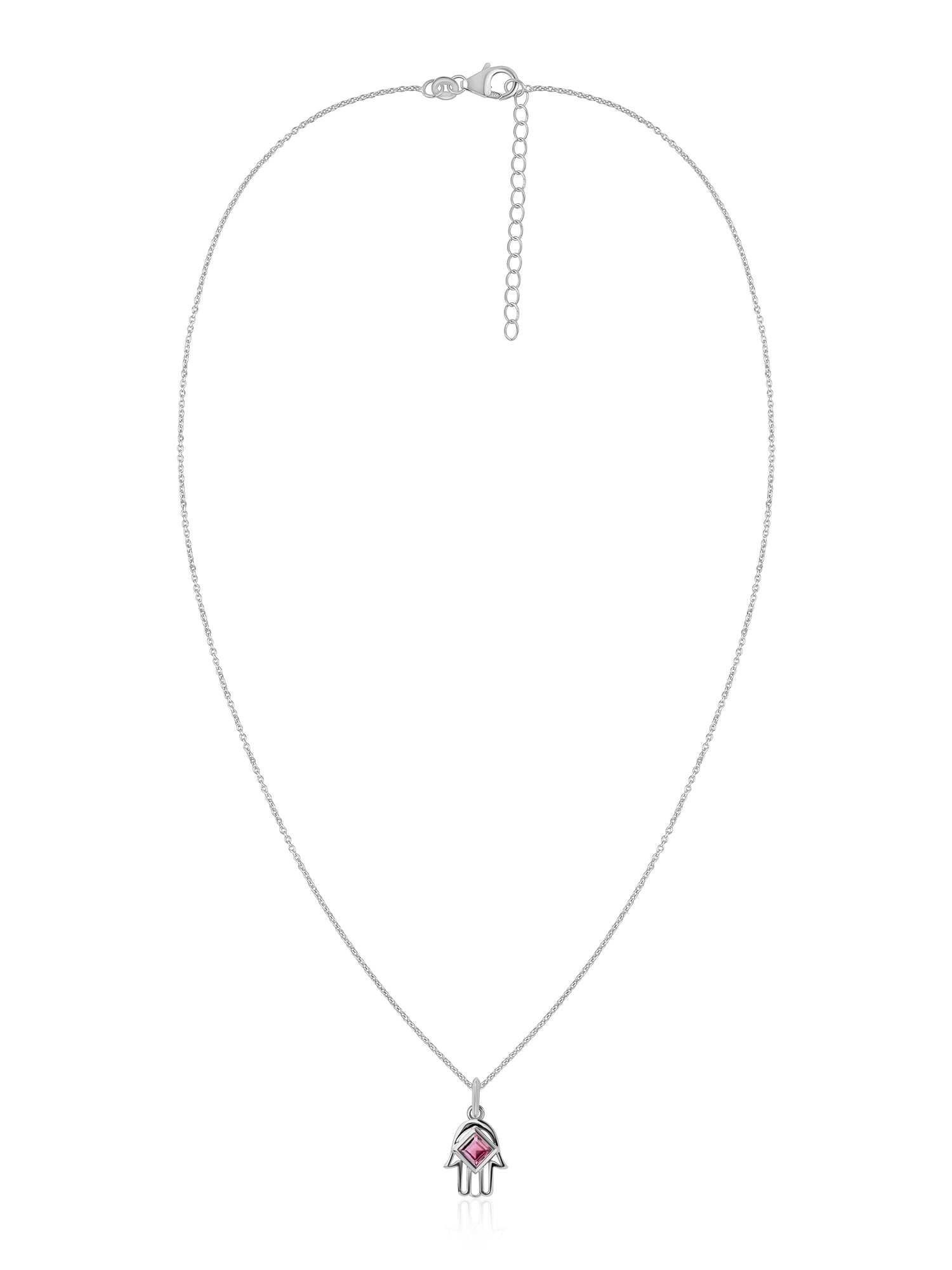 Tourmaline Hamsa Protection Pendant with Chain