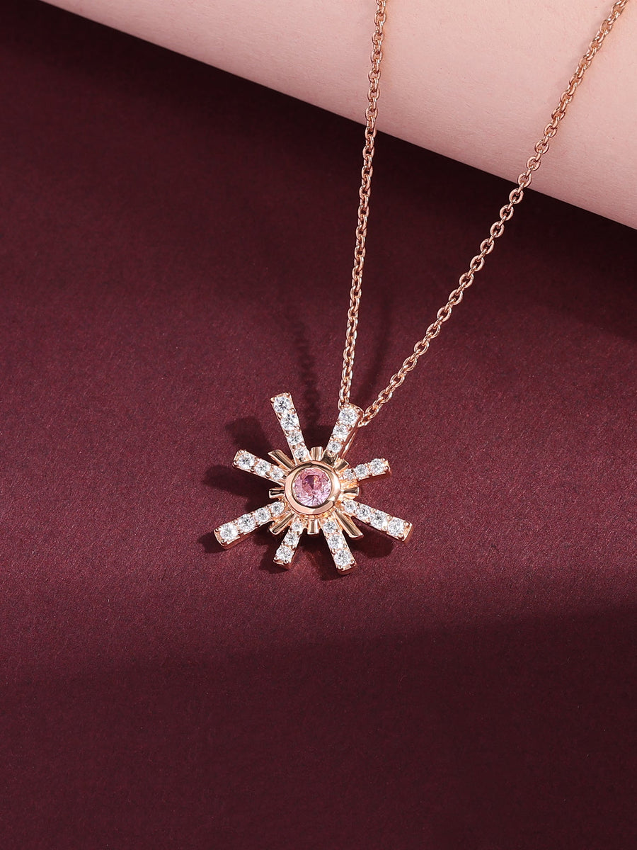 Rose Gold Pink Sparkles Pendant