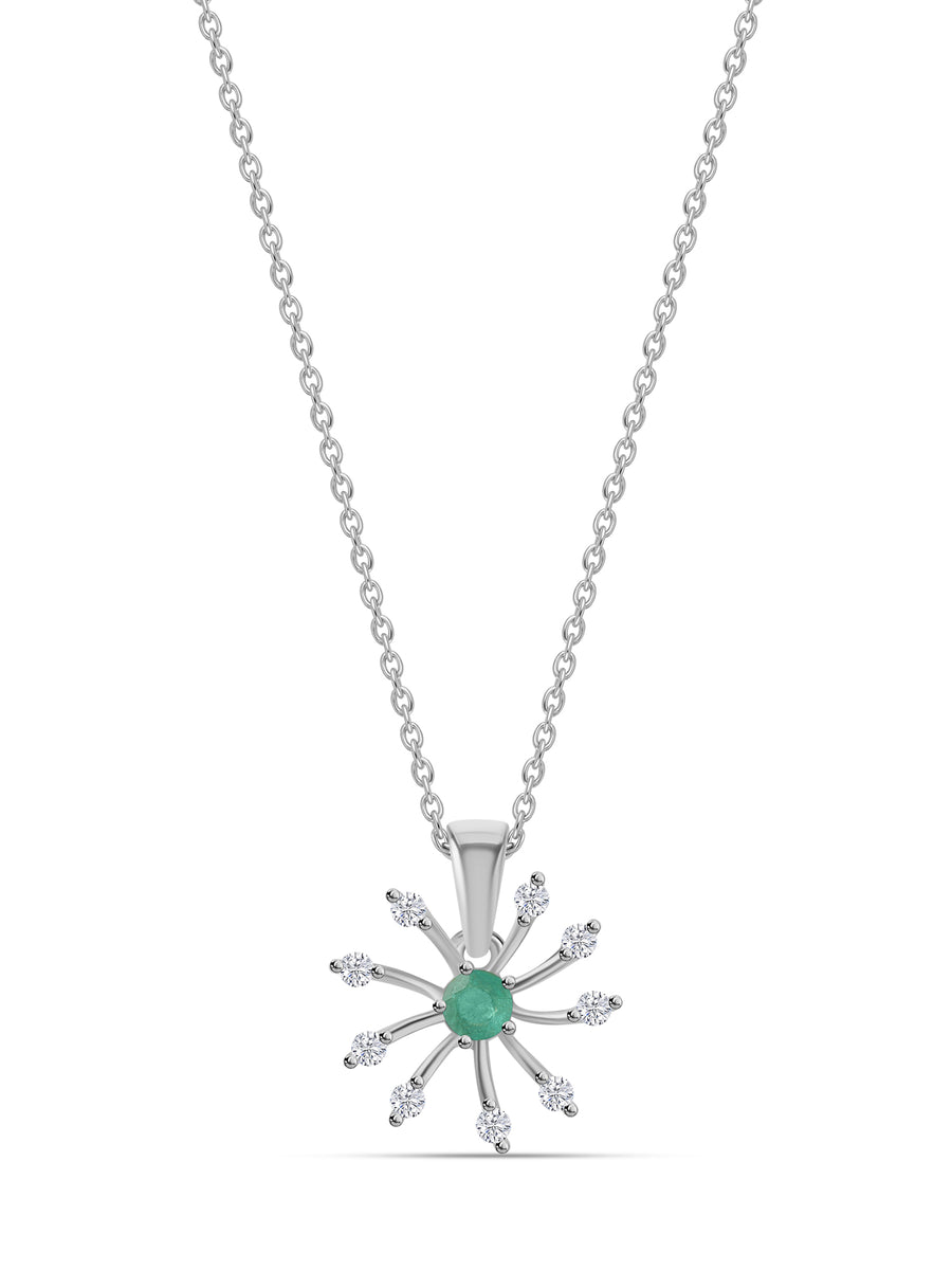 Starry Nights Emerald Pendant For Women