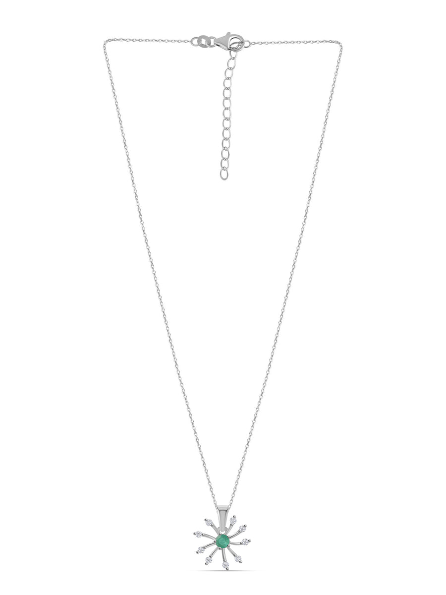 Starry Nights Emerald Pendant For Women