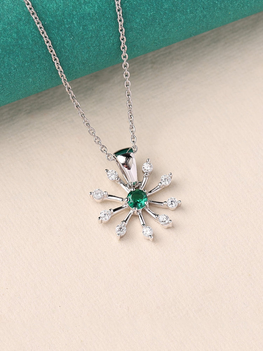 Starry Nights Emerald Pendant For Women