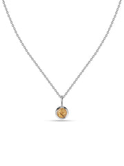 Citrine Round Solitaire Pendant with Chain