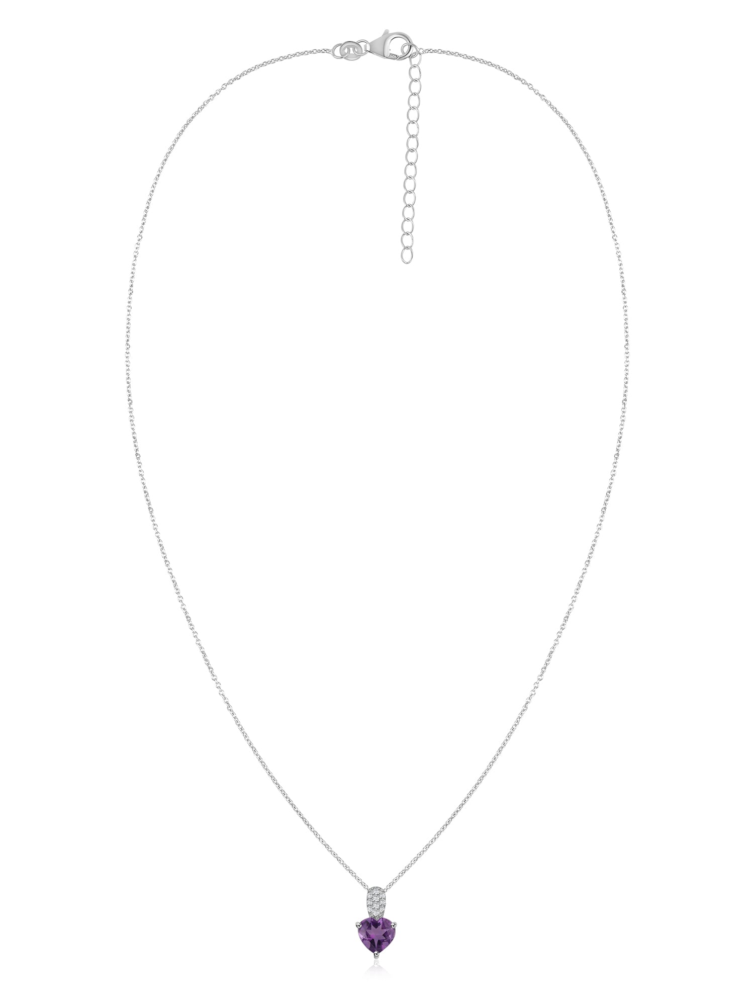 Violet Promise African Amethyst Heart Pendant