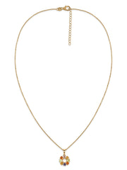 Sunlit Harmony Multi-Gemstone Silver Pendant