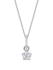 Lab Grown 0.20 Carat Diamond Solitaire Pendant With Chain
