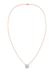 Ornate 2 Carat lab Diamond Solitaire Necklace