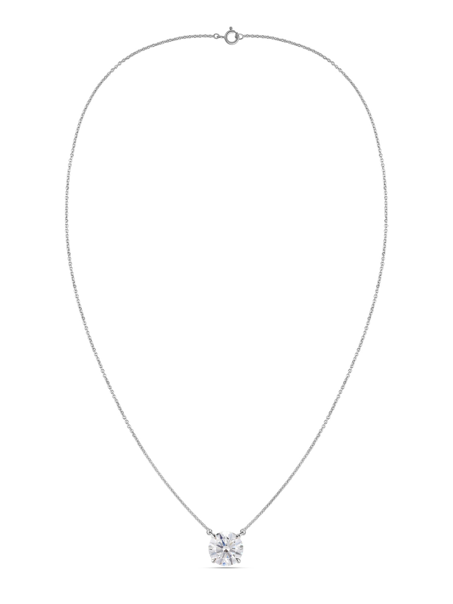 Ornate 2 Carat lab Diamond Solitaire Necklace