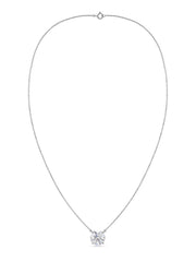 Ornate 2 Carat lab Diamond Solitaire Necklace