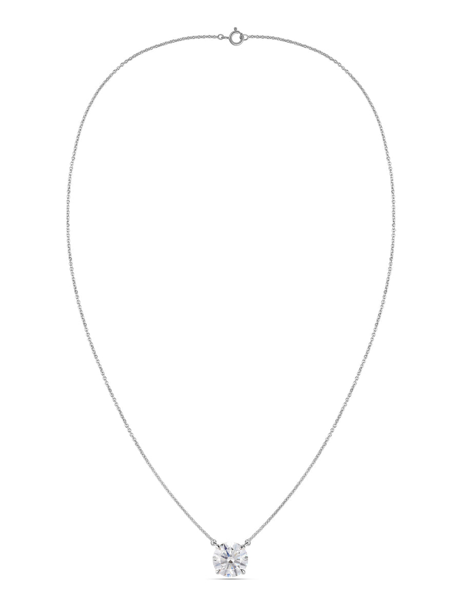 Ornate 2 Carat lab Diamond Solitaire Necklace