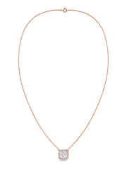 Princess 1 Ct. Lab Diamond Gold Necklace