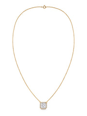 Princess 1 Ct. Lab Diamond Gold Necklace