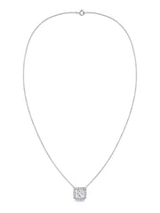 Princess 1 Ct. Lab Diamond Gold Necklace