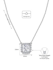 Princess 1 Ct. Lab Diamond Gold Necklace