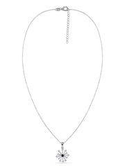 Snowflake Blue Sapphire Gold Pendant With Chain
