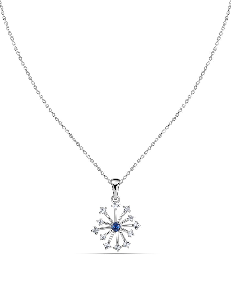 Sparkles Blue Sapphire Pendant For Women