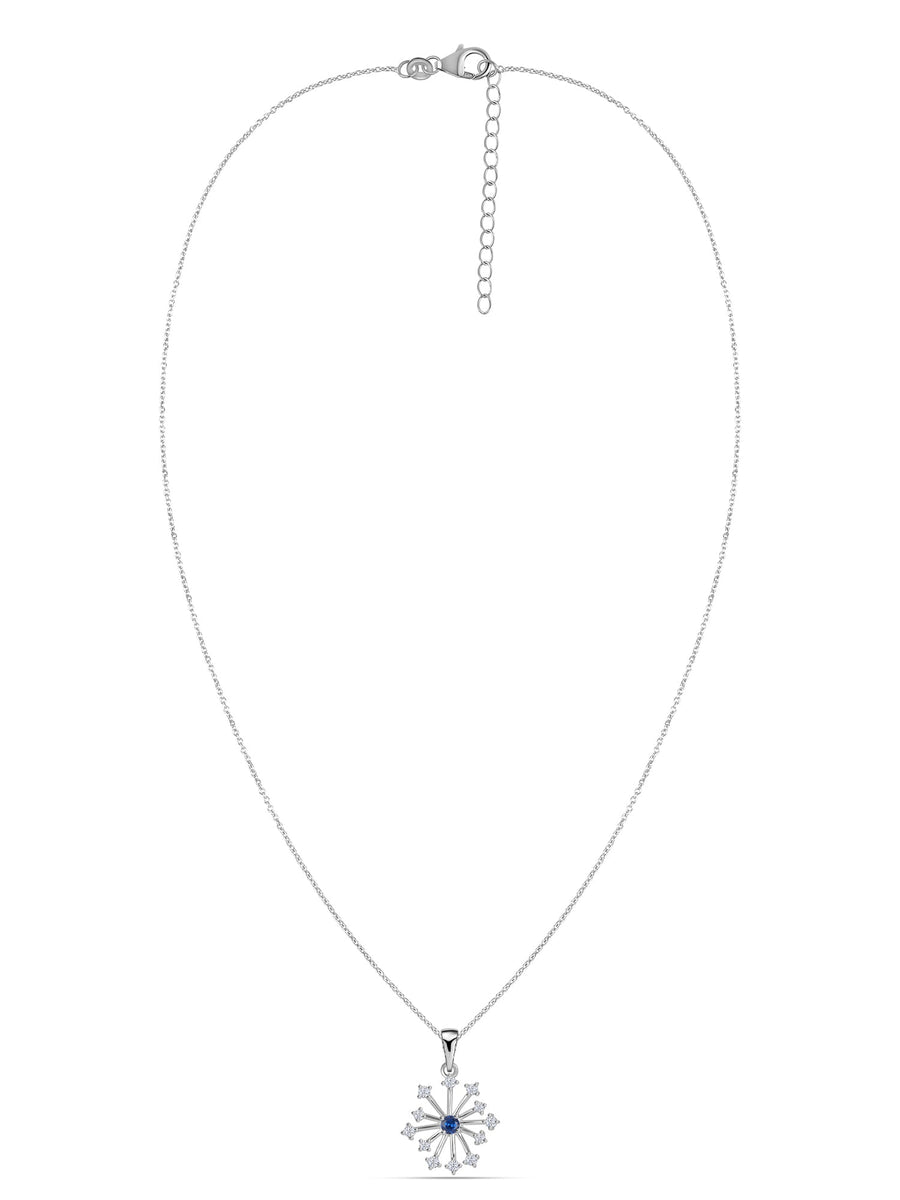 Sparkles Blue Sapphire Pendant For Women