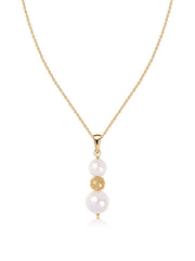 Shell Pearl Trilogy Pendant With Chain
