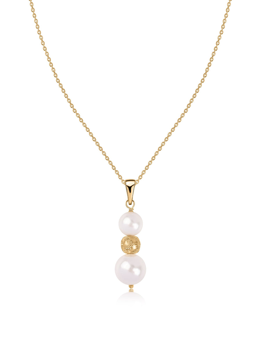 Shell Pearl Trilogy Pendant With Chain