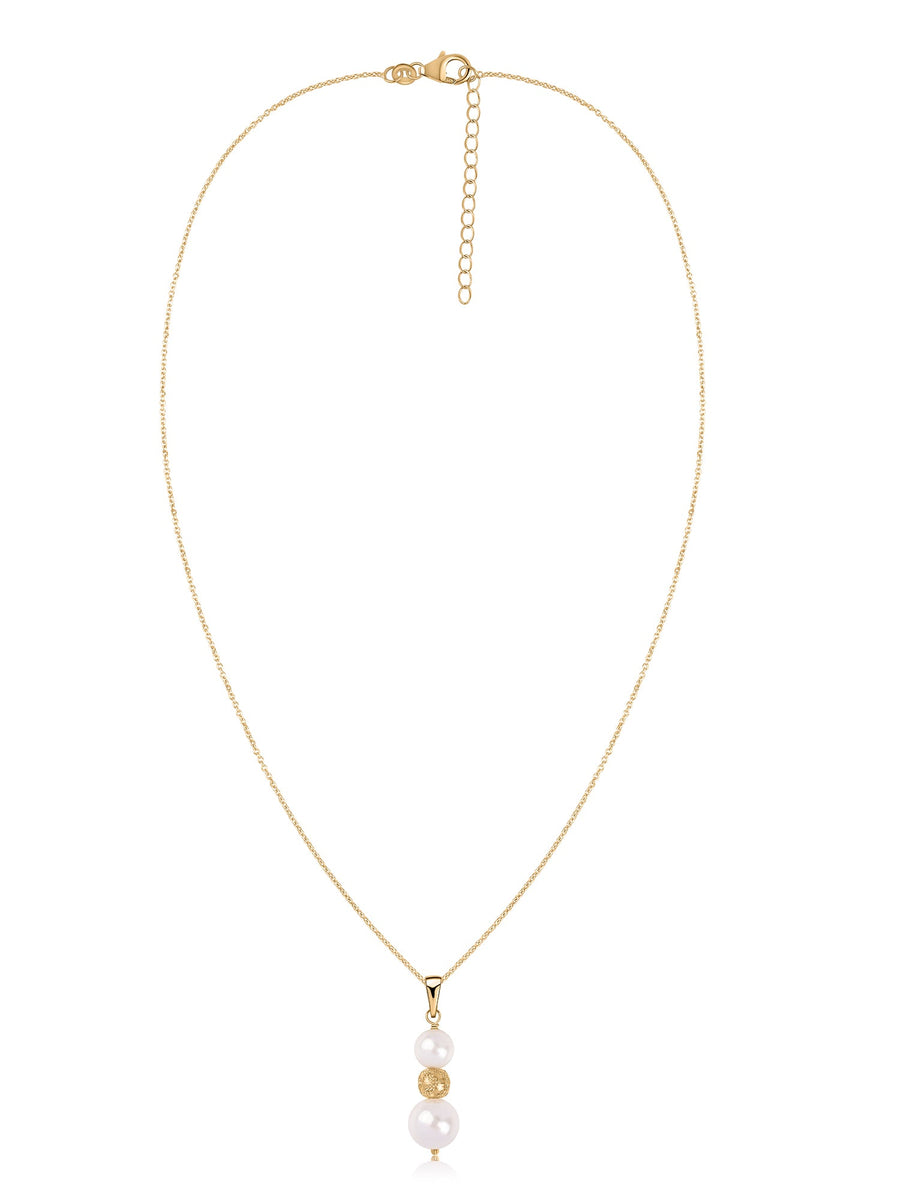 Shell Pearl Trilogy Pendant With Chain