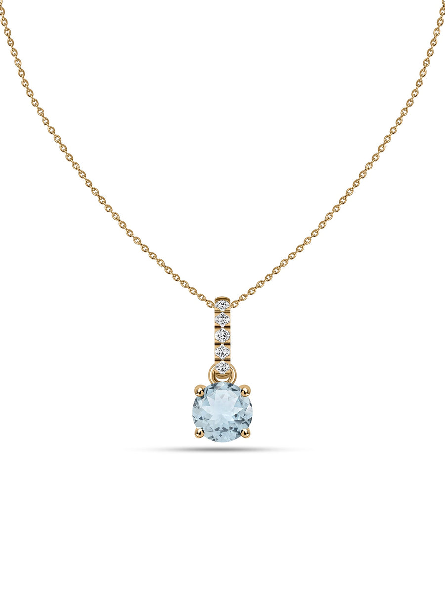 Celestial Glow Sky Blue Topaz Silver Pendant