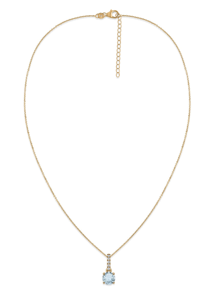 Celestial Glow Sky Blue Topaz Silver Pendant