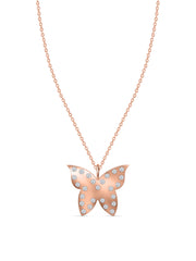 Papillon Lab Grown Diamond Butterfly Pendant With Chain