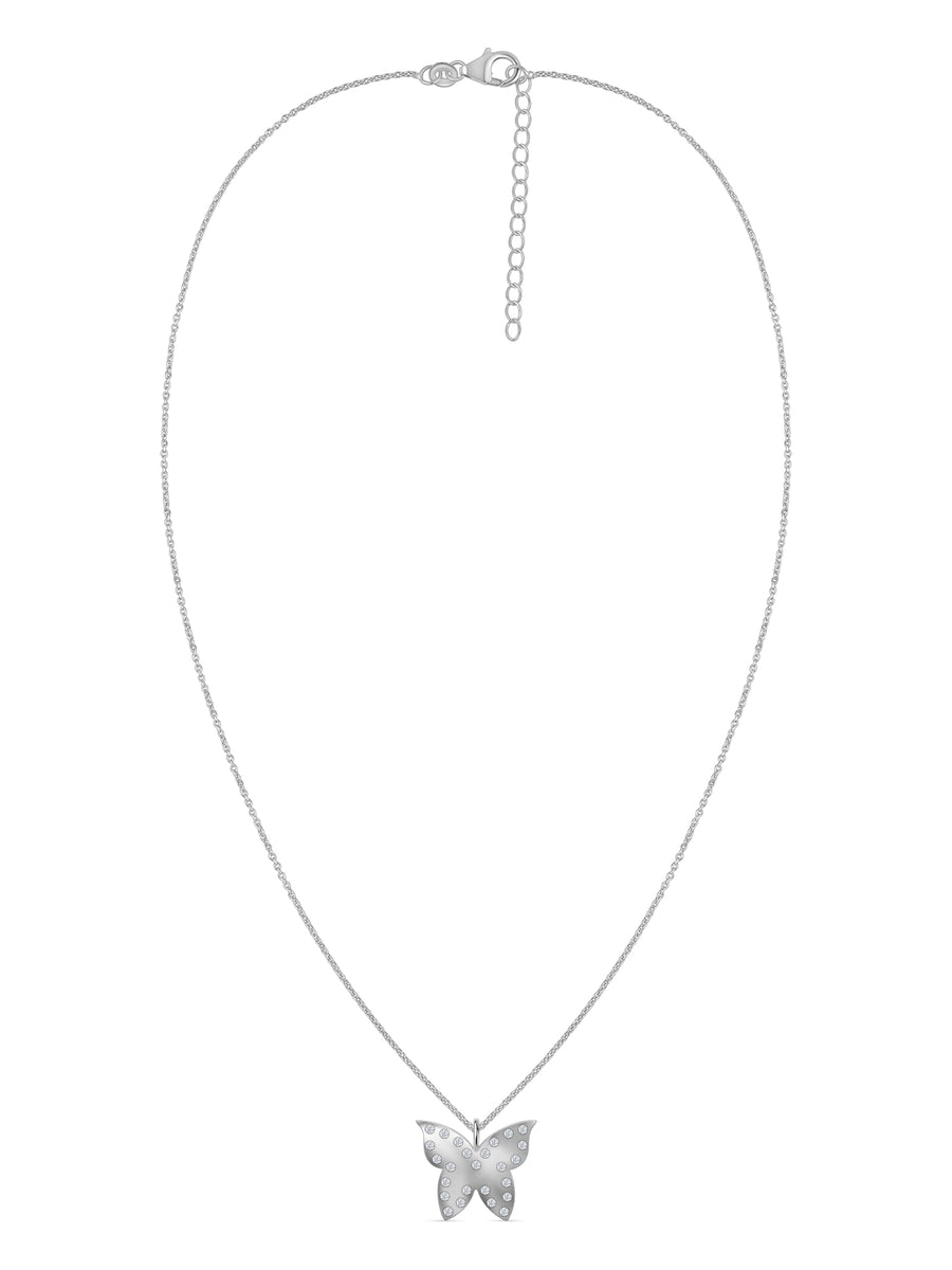Papillon Lab Grown Diamond Butterfly Pendant With Chain