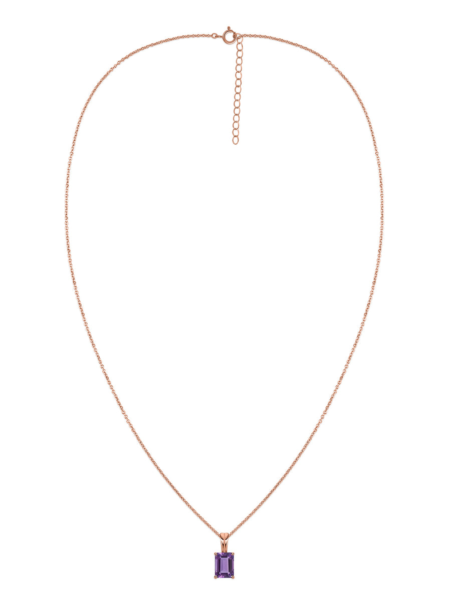 Elegant Natural Amethyst Gold Necklace