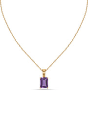Elegant Natural Amethyst Gold Necklace