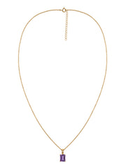 Elegant Natural Amethyst Gold Necklace