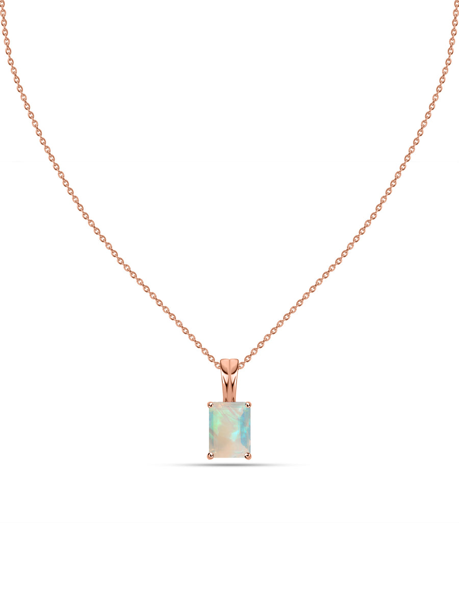 Elegant Ethiopian Opal Gold Necklace