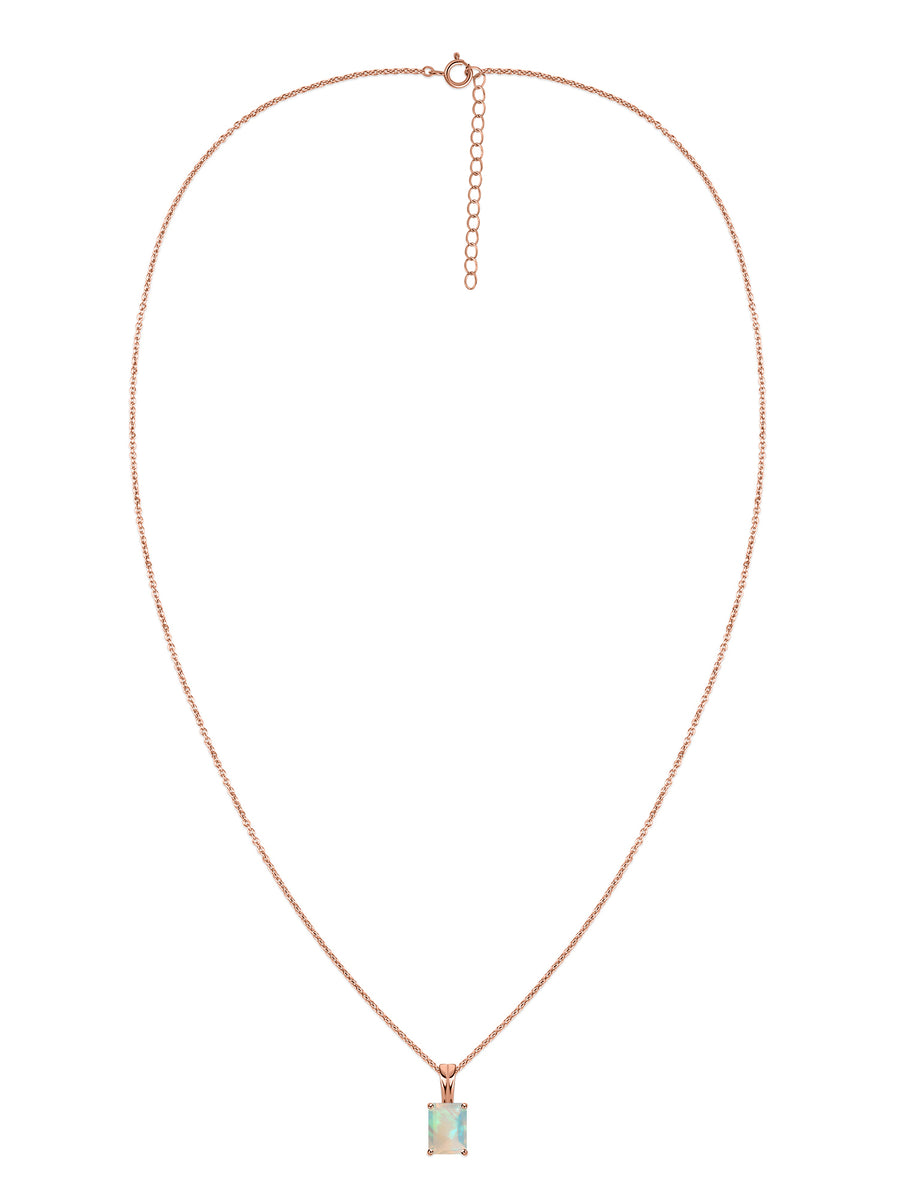 Elegant Ethiopian Opal Gold Necklace