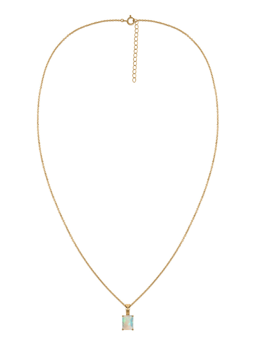 Elegant Ethiopian Opal Gold Necklace