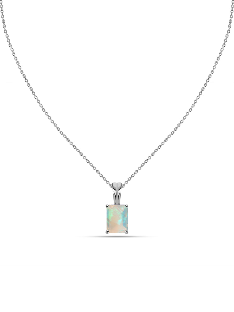 Elegant Ethiopian Opal Gold Necklace