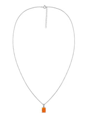 Elegant Natural Fire Opal Gold Necklace