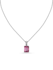 Elegant Natural Pink Topaz Gold Necklace
