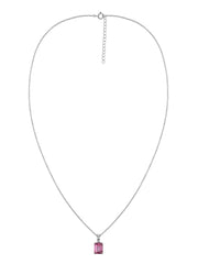 Elegant Natural Pink Topaz Gold Necklace