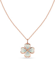 Natural Opal Gold Clover Pendant – A Token of Timeless Luck