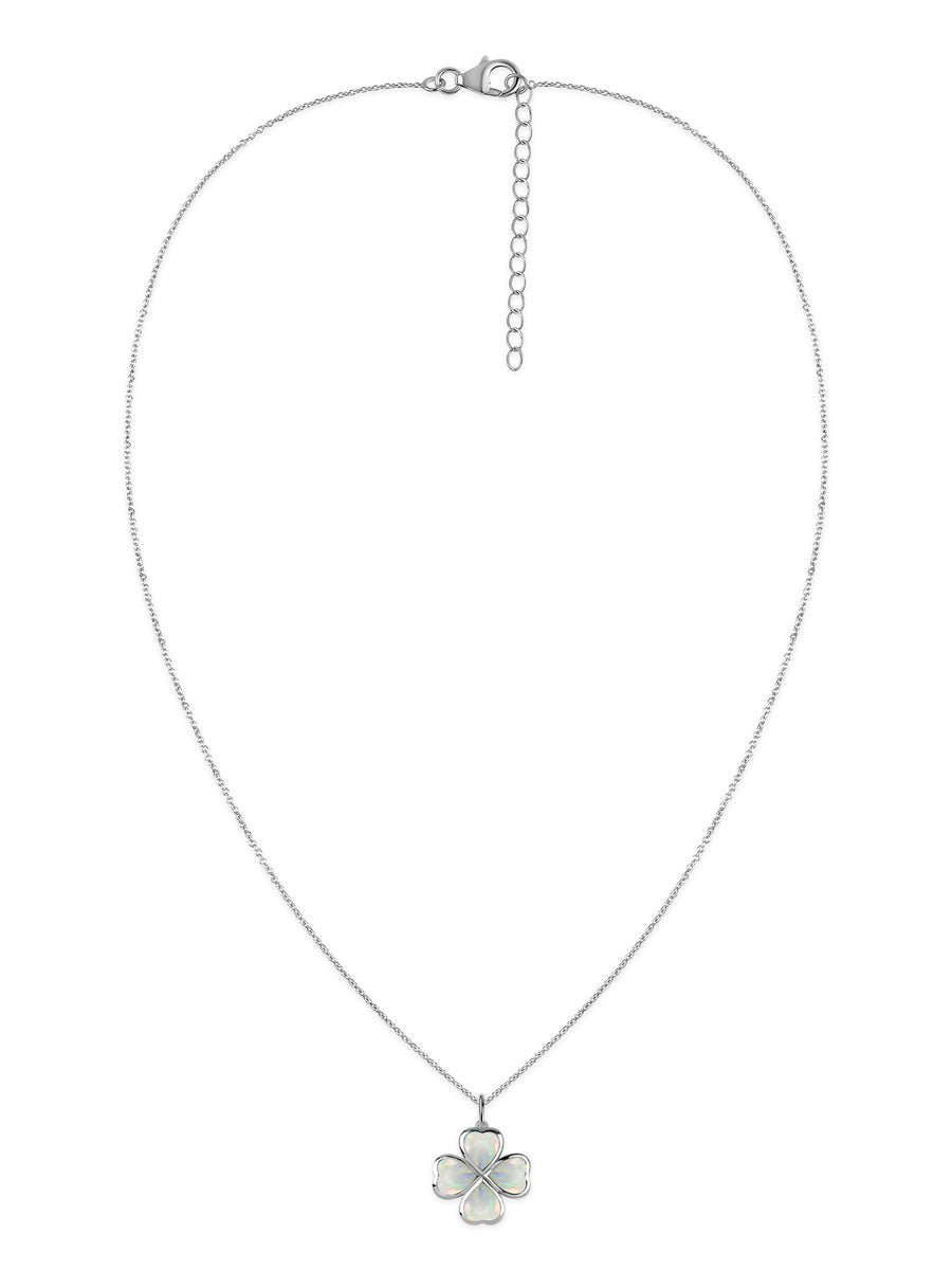Natural Opal Gold Clover Pendant – A Token of Timeless Luck