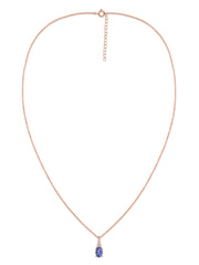 Tanzanite Oval Gold Pendant with Sparkling Diamonds